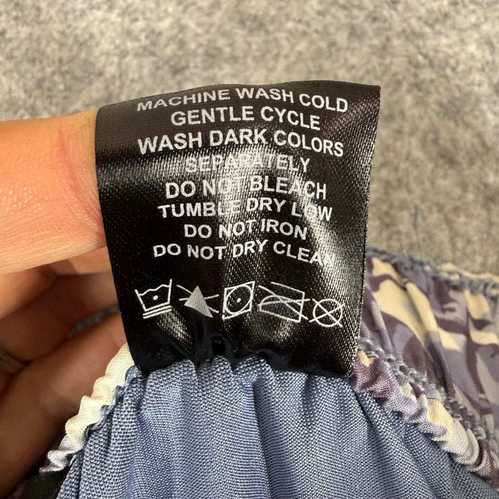 North River Outfitters Aleutian Floral Skort Blue Gray Size L NRL3038 Activewear